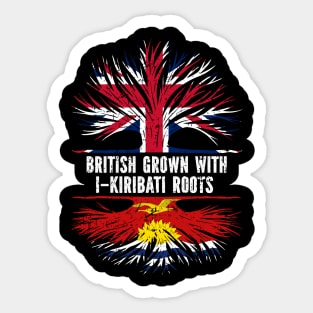 British Grown with I-Kiribati Roots UK Flag England Britain Union Jack Sticker